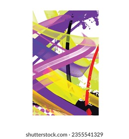 wall painting abstract mural street art packaging color splash background vector