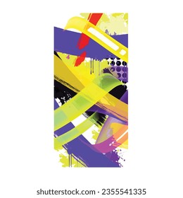 wall painting abstract mural street art packaging color splash background vector