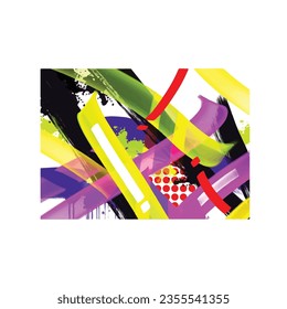 wall painting abstract mural street art packaging color splash background vector