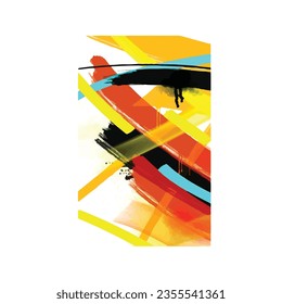 wall painting abstract mural street art packaging color splash background vector