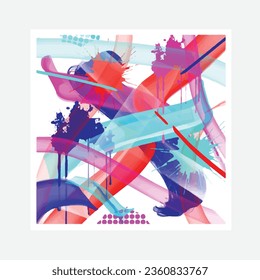 wall painting abstract mural street art packaging color splash background vector