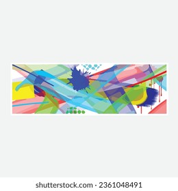 wall painting abstract mural street art packaging color splash background vector