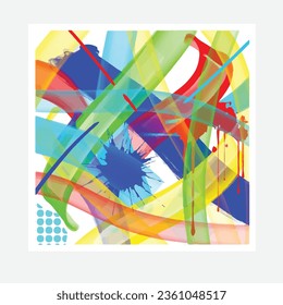 wall painting abstract mural street art packaging color splash background vector