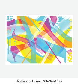wall painting abstract mural street art packaging color splash background vector 