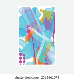 wall painting abstract mural street art packaging color splash background vector 