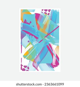 wall painting abstract mural street art packaging color splash background vector 