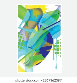 wall painting abstract mural street art packaging color splash background vector	