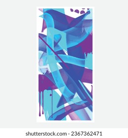 wall painting abstract mural street art packaging color splash background vector	