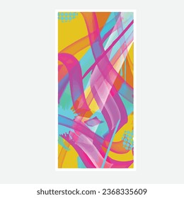 wall painting abstract mural street art packaging color splash background vector