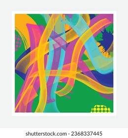 wall painting abstract mural street art packaging color splash background vector