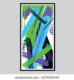 wall painting abstract mural street art packaging color splash background vector