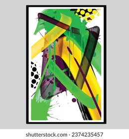 wall painting abstract mural street art packaging color splash background vector
