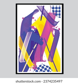 wall painting abstract mural street art packaging color splash background vector