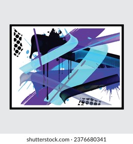 wall painting abstract mural street art packaging color splash background vector