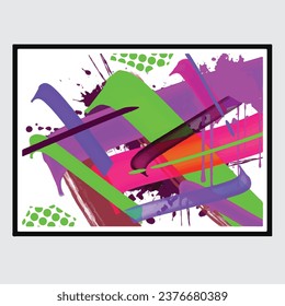 wall painting abstract mural street art packaging color splash background vector