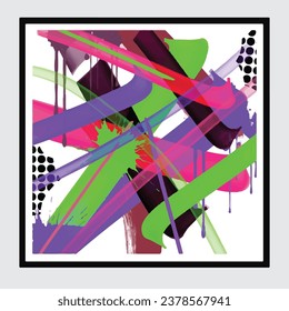 wall painting abstract mural street art packaging color splash background vector