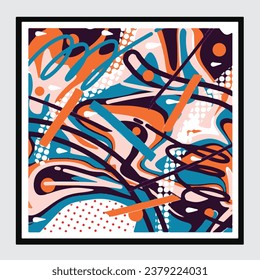 wall painting abstract mural street art packaging color splash background vector