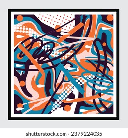 wall painting abstract mural street art packaging color splash background vector