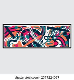 wall painting abstract mural street art packaging color splash background vector