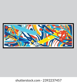 wall painting abstract mural street art packaging color splash background vector