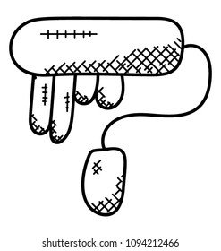 
A wall painting brush, paint roller
