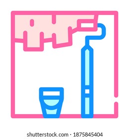 wall painting color icon vector. wall painting sign. isolated symbol illustration