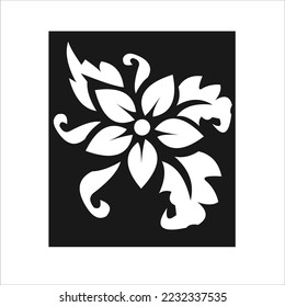 wall painting flower vector logo design