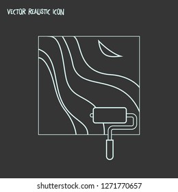 Wall painting icon line element. Vector illustration of wall painting icon line isolated on clean background for your web mobile app logo design.