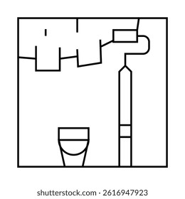wall painting line icon vector. wall painting sign. isolated contour symbol black illustration