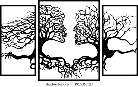 Wall panel.  The vector drawing is intended for cutting on the Flame and Laser CNC machine.