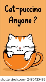wall paper, background, coffee, coffee wallpaper,coffee wall art, cartoon, cat drawn design, funny cat, vector cat, ullustration cat