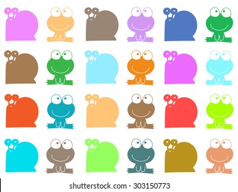 Wall paper of a frog and the snail