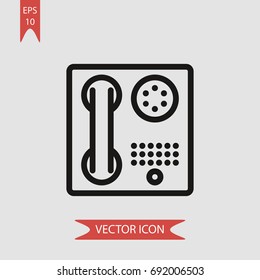 Wall phone vector icon, illustration symbol