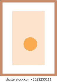 Wall picture frame with sun