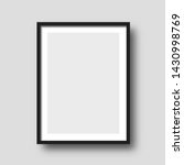 Wall picture frame vector.  Painting modern blank artwork. 