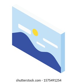 Wall picture icon. Isometric of wall picture vector icon for web design isolated on white background
