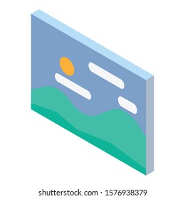 Wall picture icon. Isometric of wall picture vector icon for web design isolated on white background