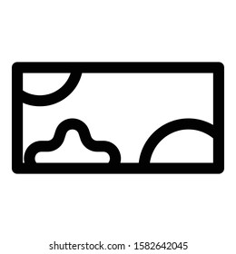 Wall picture icon. Outline wall picture vector icon for web design isolated on white background