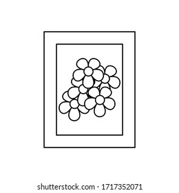 wall picture icon - vector sign