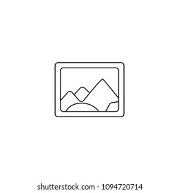 Wall picture, nature vector icon