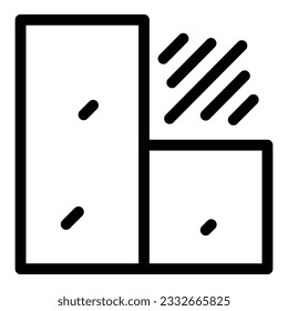Wall pile icon outline vector. Drywall construction. Plaster house