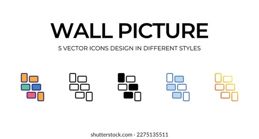wall pitcher Icon Design in Five style with Editable Stroke. Line, Solid, Flat Line, Duo Tone Color, and Color Gradient Line. Suitable for Web Page, Mobile App, UI, UX and GUI design.