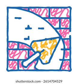 wall plaster doodle icon sketch vector. wall plaster sign. isolated symbol illustration