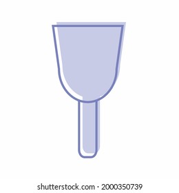 Wall Plaster Tool - Style 5. simple illustration. Editable stroke. Design template vector