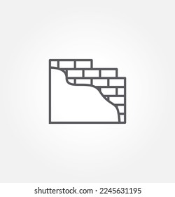 wall plastering icon vector illustration logo template for many purpose. Isolated on white background.