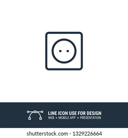 wall plug socket icon design