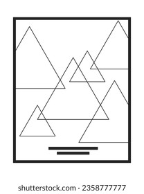 Wall poster contemporary flat monochrome isolated vector object. Promotional poster musical band. Editable black and white line art drawing. Simple outline spot illustration for web graphic design