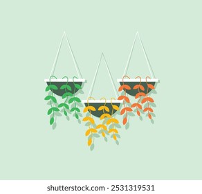 Potes de parede Vetor Ilustrações de Stock.