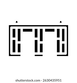 wall prefabrication glyph icon vector. wall prefabrication sign. isolated symbol illustration