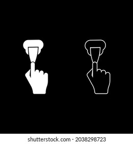 Wall putties Fix putty knife using spatula in hand arm Spackling instrument for caulk stucco icon white color vector illustration flat style image set